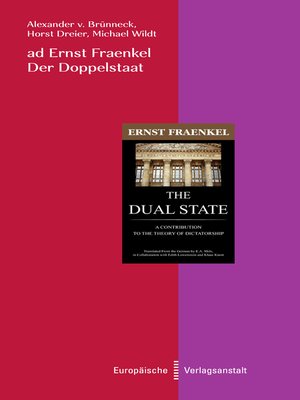 cover image of ad Ernst Fraenkel. Der Doppelstaat